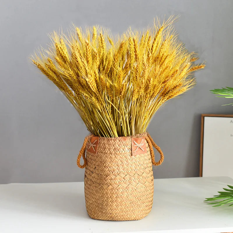 Zerolife Seagrass Storage Basket Pure Natural Woven Wicker Laundry Basket Plant Flower Pot For Home Garden Decorations Osier
