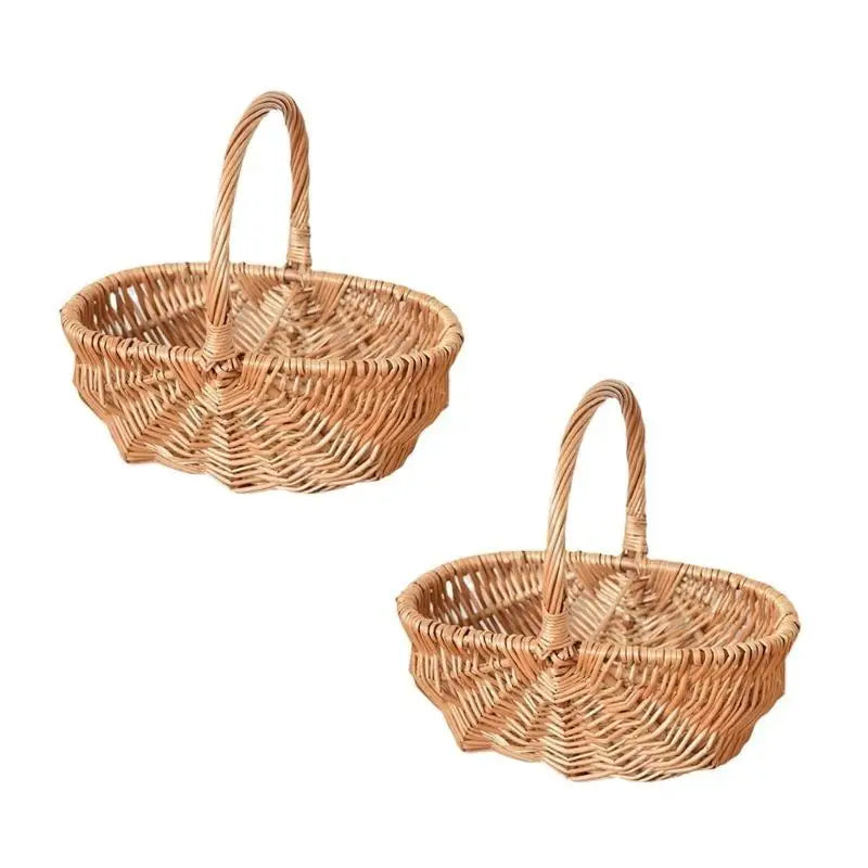 E8BD Traditional Wicker Basket Offering Durability And For Everyday Use In Shopping And Outdoor Activities