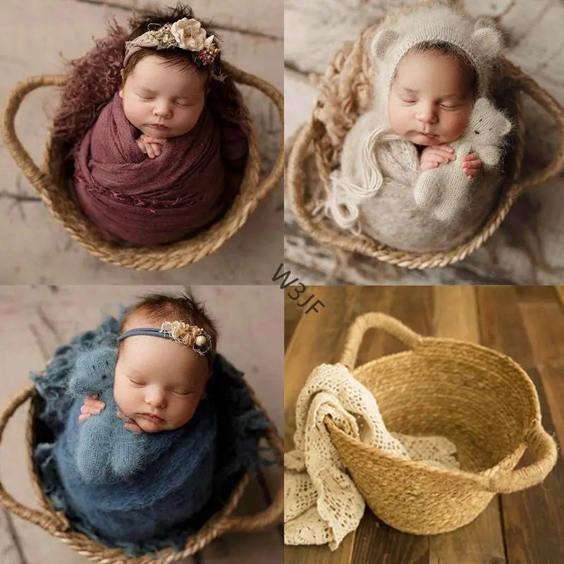 W3JF Exquisite Newborn Photo Baskets Background for Special Scene