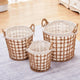 Panier à Linge Osier Tressé Style Bohème pour Chambre