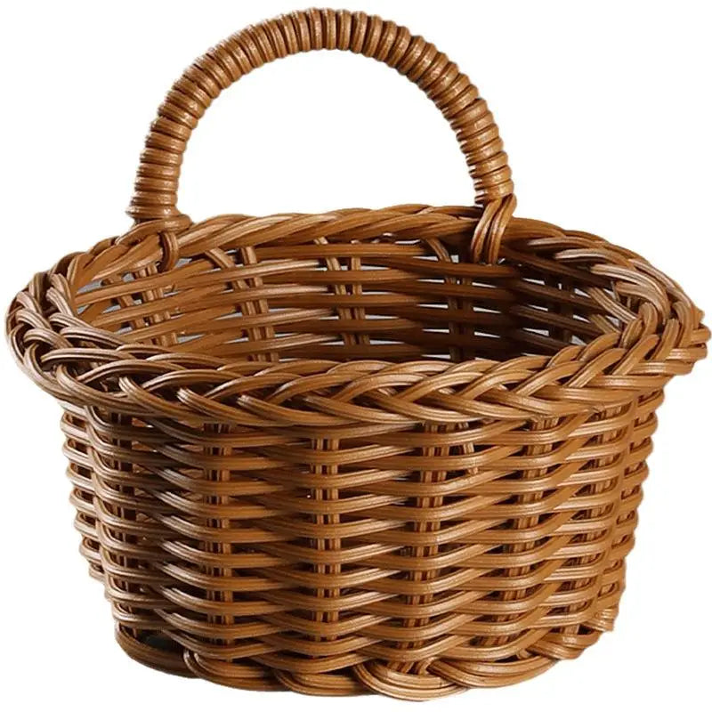 (YOUU06)Wall Hanging Basket Boho Style Hand-Woven Hanging Storage Baskets Kitchen Ginger Garlic Scallion Egg Fruit Storage Box