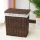 Rattan Storage Basket Dirty Clothes Basket Hot Pot Restaurant Beauty Salon Covered Dirty Clothes Hamper Storage Box Japanese