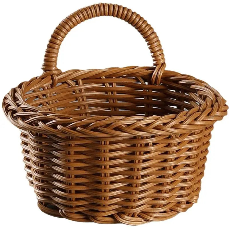 (YOUU06)Wall Hanging Basket Boho Style Hand-Woven Hanging Storage Baskets Kitchen Ginger Garlic Scallion Egg Fruit Storage Box