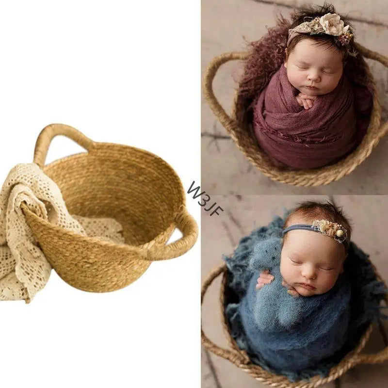 W3JF Exquisite Newborn Photo Baskets Background for Special Scene