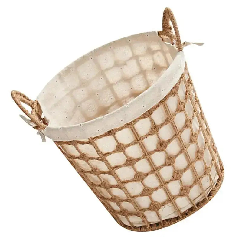 Panier à Linge Osier Rotin Grande Taille avec Poignées
