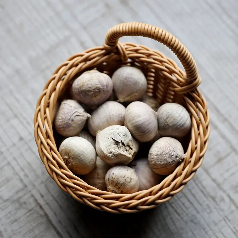 Wall-mounted Vegetable Basket Fruit and Sundry Basket Natural Wicker Weave Storage Basket Kitchen Storage Home Decoration