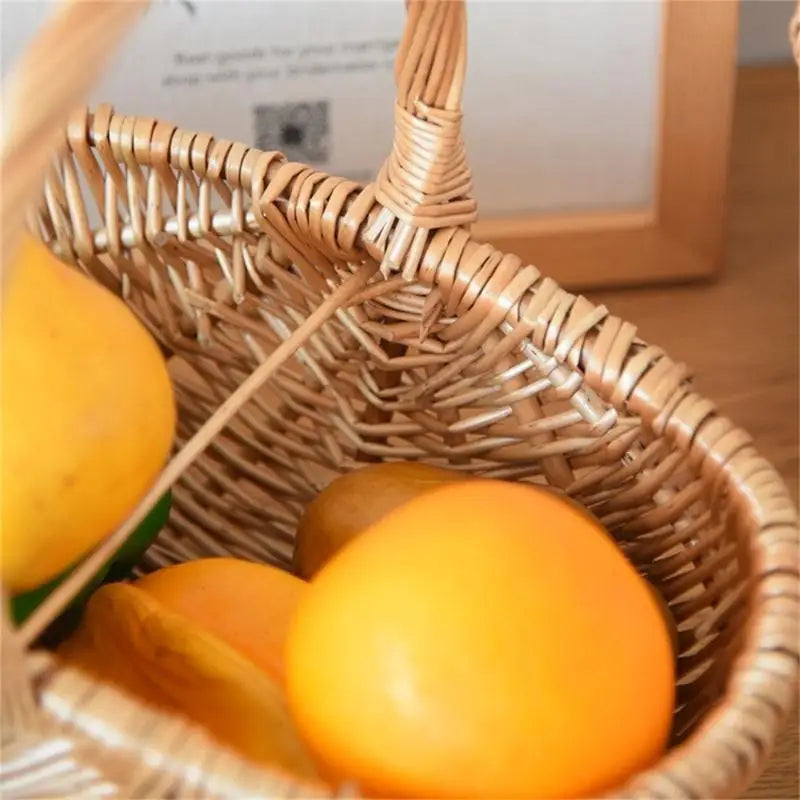 E8BD Traditional Wicker Basket Offering Durability And For Everyday Use In Shopping And Outdoor Activities